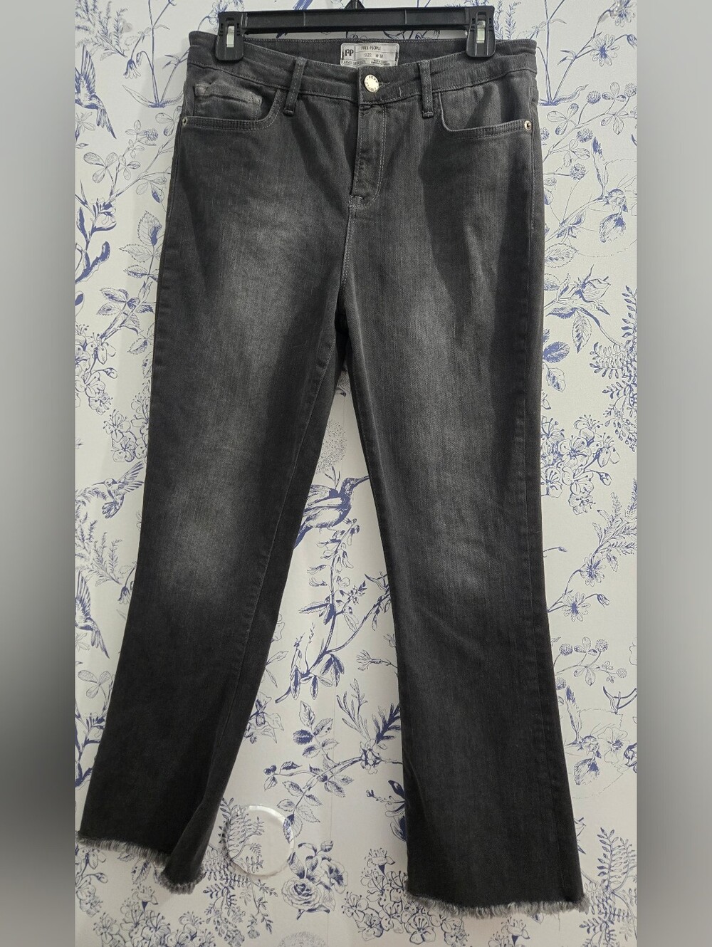 Free People Washed Charcoal High-Rise Jeans
